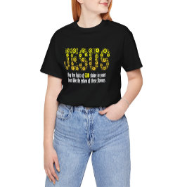 Inspiring Jesus with yellow flowers: Let God's lig Tシャツ
