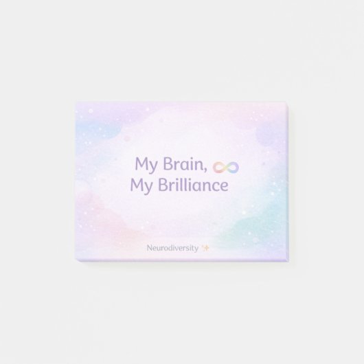 Inspiring Neurodivergent Affirmation Soft Pastel ポストイット (正面)