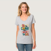 Inspiring Quote Tee: Be the Change Tシャツ (正面フル)
