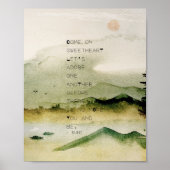 Inspiring Rumi Sweetheart Quote Mountain Scene ポスター (正面)