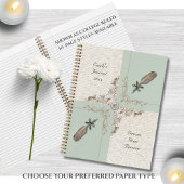 Inspiring Soft Sage Green Vintage Manuscript ノートブック