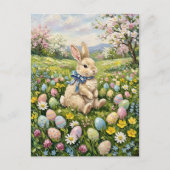Inspiring Spring Easter Eggs And Bunny ポストカード (正面)