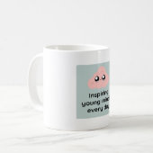 Inspiring Young Minds Every Day Cute Cloud Mug コーヒーマグカップ (正面左)