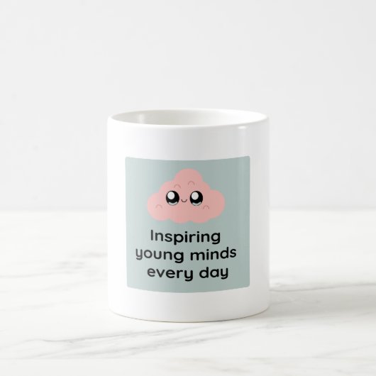 Inspiring Young Minds Every Day Cute Cloud Mug コーヒーマグカップ (中央)