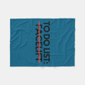 Insring To Do List Facelift Awareness Suprt Dad Mo フリースブランケット (正面(横))