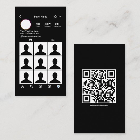 Insta Gram名刺 名刺 (正面/裏面)