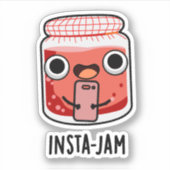 Insta-jamソーシャルおもしろいメディアのジャムパン シール (正面)