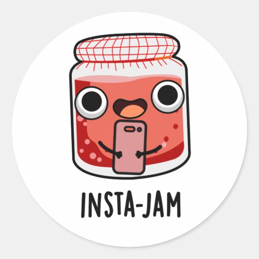 Insta-jamソーシャルおもしろいメディアのジャムパン ラウンドシール (正面)