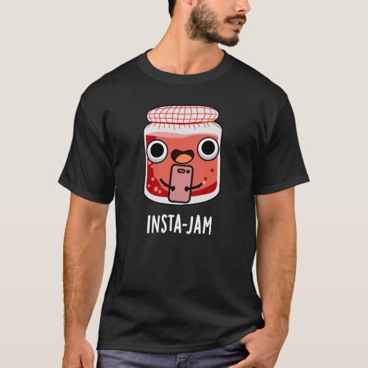 Insta-jamソーシャルおもしろい・メディアJam Pun Dark BG Tシャツ (正面)