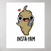 Insta-yamソーシャルメディおもしろいアVeggie Yam Pun ポスター (正面)