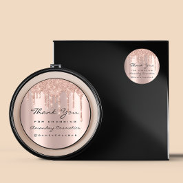 Instagraバラグリッター ラウンドシール