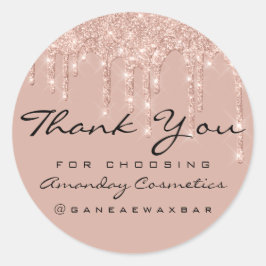 InstagraバラDripsグリッター ラウンドシール