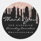 InstagraバラDrips Blackをお選びいただきありがとうございます ラウンドシール (正面)