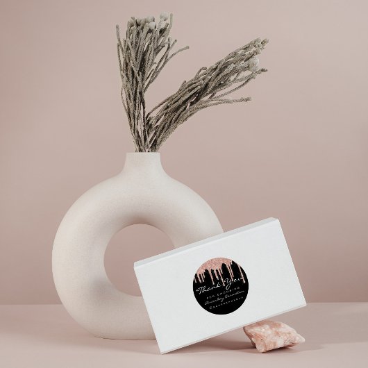 InstagraバラDrips Blackをお選びいただきありがとうございます ラウンドシール