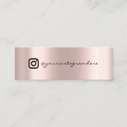 Instagra Social MediaロゴイベントRSVPブラックシンプル スキニー名刺 (正面)