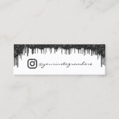 Instagra Social MediaロゴイベントRSVPブラックドリップ スキニー名刺 (正面)