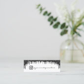 Instagra Social MediaロゴイベントRSVPブラックドリップ スキニー名刺 (スタンド正面)