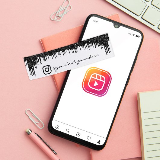 Instagra Social MediaロゴイベントRSVPブラックドリップ スキニー名刺