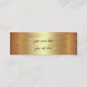 Instagra Social Mediaロゴ結婚式RSVP金ゴールドドリップ スキニー名刺 (裏面)