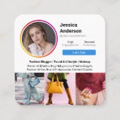 Instagramでつながろう ソーシャルメディア スクエア名刺 (正面)