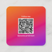 Instagramでつながろう ソーシャルメディア スクエア名刺 (裏面)