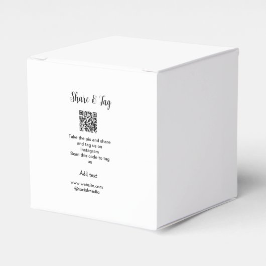 Instagramでシェアしてタグ付け QRコードをスキャンしてウェブサイトを追加 フェイバーボックス (正面サイド)
