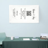 Instagramでシェアしてタグ付け QRコードをスキャンしてウェブサイトを追加 横断幕 (トレードショー)