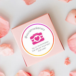 Instagramでタグ付けして割引を受ける商品ステッカー ラウンドシール