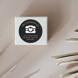 Instagramでタグ付けして割引を受ける商品ステッカー ラウンドシール