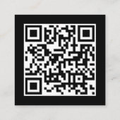 Instagramと接続FacebookソーシャルメディアQR スクエア名刺 (裏面)
