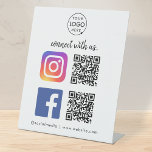 Instagramと接続FacebookソーシャルメディアQR 台座サイン<br><div class="desc">InstagramとFacebook QRコーシンプルドのペデスタル上で私たちと接続するためののホワイトビジネスのスキャンは、ミニマルなスタイルにサインモダンインする。汎用性の高いテンプレートは、会社のロゴ、グラフィックまたは写真、2つのQRコード、の文字およびソーシャルメディアアイコンで簡単に更新できカスタムる（FacebookおよびInstagram）。アイコンは簡単に自分のビジネスのために本当に好きなプロフェッショナルデザインを作るために自分自身で置き換えることができる！例えば、Twitter、Linkedin、WhatsApp、YouTubeなどの他のソーシャルメディアアカウントを含めることができる！ヘルプが必要ですか?製品感じページのメッセージボタンを使用して自由に私に。アイコンの追加など救済のパーソナライゼーションに喜んで違ういる。</div>