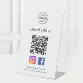 Instagramと接続FacebookソーシャルメディアQR 台座サイン