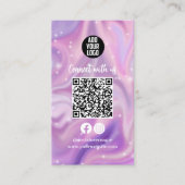 Instagramと接続FacebookソーシャルメディアQR 名刺 (正面)