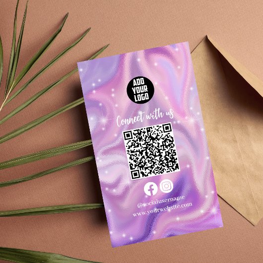 Instagramと接続FacebookソーシャルメディアQR 名刺