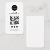 Instagramと接続FacebookソーシャルメディアQR 名刺 (正面/裏面)