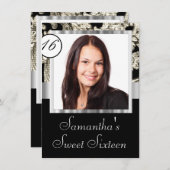 Instagramとdamaskのsweet sixteen 招待状 (正面/裏面)