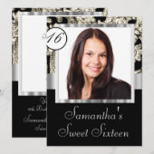 Instagramとdamaskのsweet sixteen 招待状 (正面/裏面)