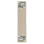 Instagramのあなた自身の素朴な結婚のコラージュを作って下さい ショートテーブルランナー (正面)