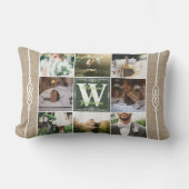 Instagramのあなた自身の素朴な結婚のコラージュを作って下さい ランバークッション (正面)