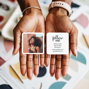 Instagramのカメラマンの写真のミニマルな写真撮影 コーリングカード