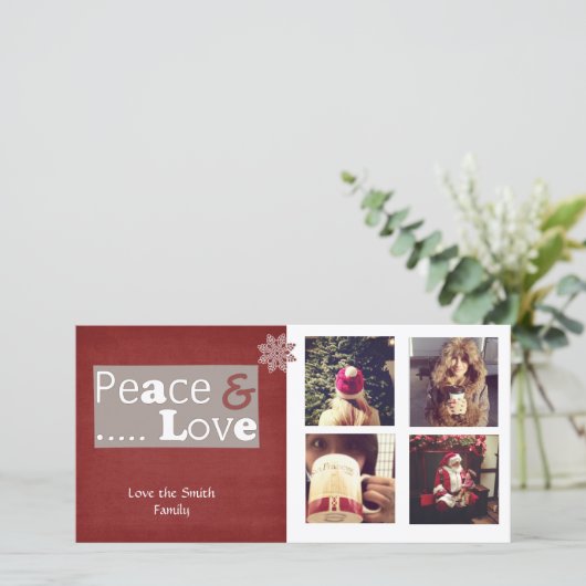 instagramのクリスマスのフォトカード シーズンカード (スタンド正面)
