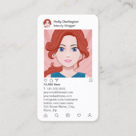InstagramのスタイルのWashiの背景 名刺