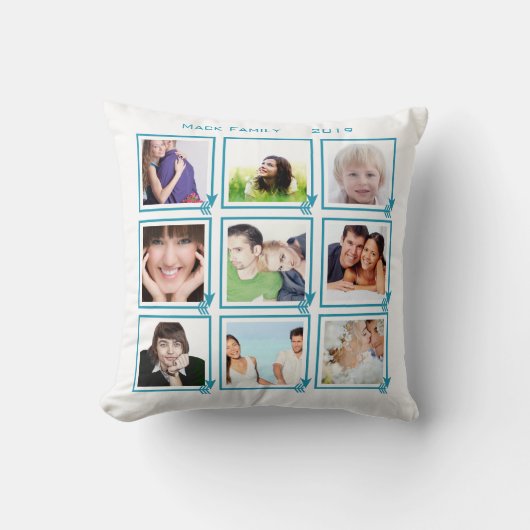 Instagramのスモダンタイル化された矢印あなたの写真 クッション (正面)