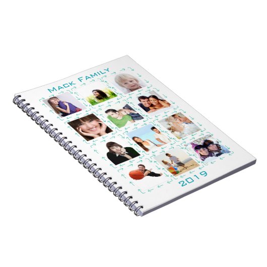 Instagramのスモダンタイル化された矢印あなたの写真 ノートブック (右側)