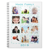 Instagramのスモダンタイル化された矢印あなたの写真 ノートブック (正面)