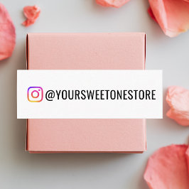 Instagramのハンドルネームとソーシャルメディアアイコン スキニー名刺
