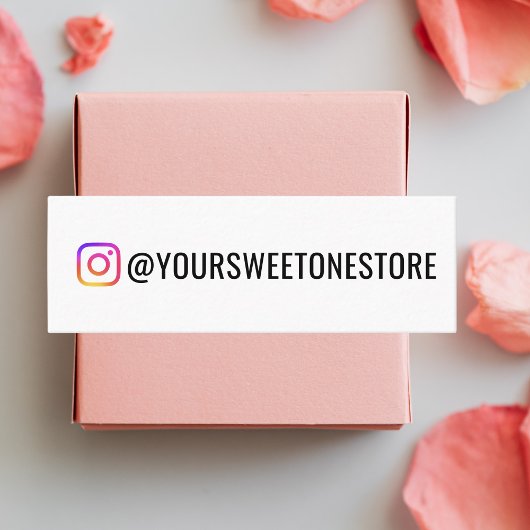 Instagramのハンドルネームとソーシャルメディアアイコン スキニー名刺