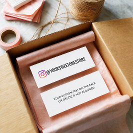 Instagramのハンドルネームとソーシャルメディアアイコン スキニー名刺