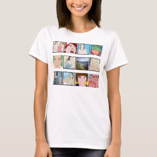 Instagramのモザイク写真のパーソナライズな女性服装 Tシャツ