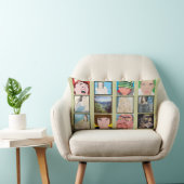 Instagramのモザイク写真のパーソナライズな枕 ランバークッション (椅子)